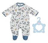 Baby Annabell Strampler, Anzug mit blauen Details und Allover Print mit Blättern auer Anzug für 43...
