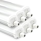 HOFTRONIC - 6er Pack LED Feuchtraumleuchte 120cm IP65-36W 4320 Lumen - 4000K Neutralweiß -...
