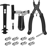 Vookkp 7PCS Fahrrad Werkzeug Kettennieter Fahrrad Kettenprüfer 4 Paar Fahrradketten Nieten und...