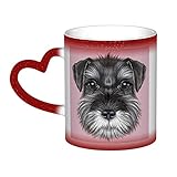 Magische Kaffeetassen mit Schnauzer-Hund – wärmeempfindliche, personalisierte Tassen mit...