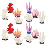 ibasenice 16 Stück Teiliges Aquarium Deko mit Realistischer Koralle aus Resin Farbige und Weiße...