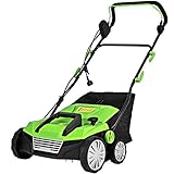 COSTWAY Elektro Vertikutierer Rasenlüfter, 1800W, 2 Stufen Arbeitstiefe, 38 cm Arbeitsbreite, 45 L...