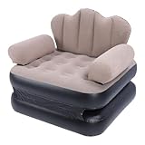 HEEPDD Aufblasbares Schlafsofa, Verdickte, Beflockte PVC-Luftmatratze mit 200 Kg Tragfähigkeit,...