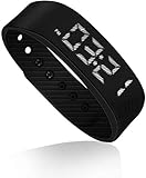 Schrittzähler Pedometer Einfach bedienung Fitness Armband Fitnessarmband mit Uhr Kalorienzähler...