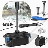 Biling Teichfilter Komplettset mit Pumpe 2500 l/h Teichpumpe für Außen Filterpumpen - Teichpumpe...