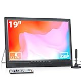 DESOBRY 19-Zoll tragbarer Fernseher 1080P mit Antenne, Kleiner Fernseher mit HDMI/AVEingang...