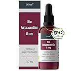 Bio Astaxanthin Tropfen, 8mg Astaxanthin pro Tagesdosis, Hochdosiert & Vegan - 100% natürliches...