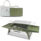 Charmline 35x23cm Klein Foldable Portable Holzkohlegrill, Kompakte Tragbare Grill für Den...