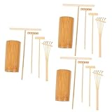 jojofuny 3 Sätze Zen Garten Rechen Set Teiliges Zubehör für Sandtisch Dekorative Werkzeuge für...