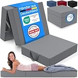 ELONEO Klappmatratze, Gästematratze, 3-teilige Faltmatratze, Schaumstoff extra dick (15cm),...