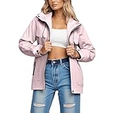 Generisch Regenjacke Damen Wasserdicht Atmungsaktiv Übergangsjacke Leichte Softshelljacke Herbst...