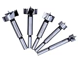 Forstnerbohrer-Set, 5-teilig, Durchmesser 15/20/25/30/35 mm, runder Schaft mit Aufbewahrungsbox aus...