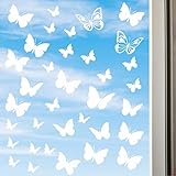 Schmetterling Fensterbild, 35 Fensteraufkleber als Fensterdekoration für Frühling & Sommer,...