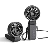 JISULIFE Handventilator Life7, Leistungsstarker tragbarer Ventilator mit LED Anzeige, 19.5 Stunden...