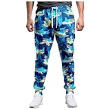 WAZHAKU Hose Herren Slim Fit Streetwear Vintage Y2K Harajuku Hohe Taille Hose mit Taschen Palazzo...