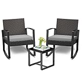 Bealife Gartenmöbel Set, Lounge Gartenmöbel Set Balkon 2 Personen，Balkonmöbel Kleiner Balkon...