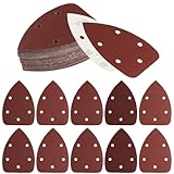 60 Schleifpapier Dreieckschleifer Klett Mouse Schleifpapier Set, 5-Loch Dreieck-schleifpads Set,...