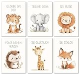 LAVEMA Affirmationsposter Kinder | Bilder Kinderzimmer DIN A4 Poster Set | Wanddeko Babyzimmer Deko...