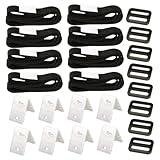 Levemolo Pool Aufroller Zubehör Schwarze Befestigungsbänder und Klettplatten für Solarfolie...