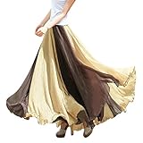 Business Kurz Rock-Mode voller Frauen Kreis Chiffon Bohemian passender Rock fließender Farbrock...
