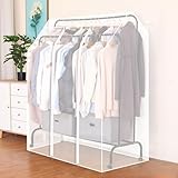 Staubschutz für doppelte Hängestangen, tragbarer Schrank mit Reißverschluss für Schlafzimmer,...