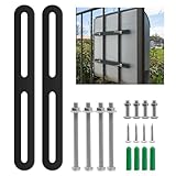 WYYFXY® 2 Stück Briefkasten Befestigung Doppelstabmattenzaun Zubehör 215 × 24mm Edelstahl...