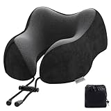 Nackenkissen Flugzeug, Reisekissen Auto Travel Pillow aus Memory Foam mit samtweichem Bezug,...