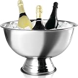 Champagnerschale Sektkühler Edelstahl Schale XXL 40cm Getränkekühler
