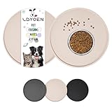 LDYOEN 2 Stück Napfunterlage für Hund Katzen, Hundenapf Unterlage Katzennapf Unterlage aus...