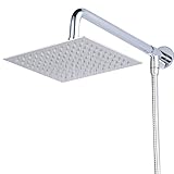 Hiendure® 25cm Quadrat Luxus Regendusche Einbauduschköpfe Edelstahl Duschkopf aus Edelstahl...