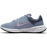 Nike Damen Revolution 6 Gymnastikschuhe, Ashen Slate/DOLL-Black-MEDIUM Blue, 39 EU