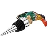 LIFKOME Goldfarbener Vogel Flaschenverschluss aus Metall Luftdichter Weinverschluss Dekorativer...