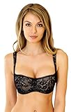 Rosme Lingerie Balconette-BH mit gepolsterten Trägern für Damen, Kollektion Eliza, Schwarz,...