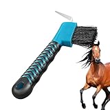 Generisch Hufkratzer für Ziegen – Tragbarer multifunktionaler Hufkratzer und Bürste mit weichem...