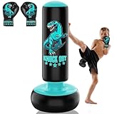 JUOIFIP Boxsack Kinder - 160 cm Freistehender Boxing Set mit Boxhandschuhen - Wilder Dinosaurier...