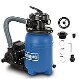 Scheppach PSFA15 Sandfilteranlage 5900 l/h Sandfilterpumpe Poolpumpe | 32/38 mm Anschluss | 14L Tank...