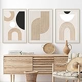 3er Premium Poster Set,Moderne Abstrakt Kunst Wandbilder,Ohne Rahmen Kunstdruck Leinwandbild,Boho...