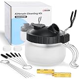 Oasser 20-teiliges Airbrush Reinigungsset mit 1 Behälter, 8 Filterpads, 5 Bürsten, 5 Nadeln und 1...