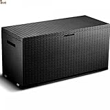 BricoLoco.com Aufbewahrungsbox für den Außenbereich, 350 Liter, 120 x 52 x 60 cm, Kunstharz,...