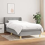 BaraSh Boxspringbett mit Matratze Boxspringbett Polsterbett Bettgestell Bett Mit Matratze Hellgrau...