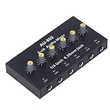 6-Kanal-Audio-Mixer, 250-mAh-Akku DC 5 V Mono-Stereo-Mixer 5-fache Verstärkung für Heimkino