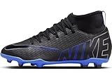 Nike Superfly 9 Fussballschuh, Black/Chrome-Hyper Royal, 35.5 EU