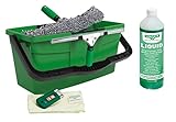 Unger Fenster Reinigungs-Kit (Fensterwischer, Trägerteil, Mikrofaser-Bezug, Eimer 12 L,...