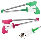 Spinnenfänger Extra Lang 83cm, 2 Stück Spinnengreifer Faltbar, Handgehaltener Spider Catcher...