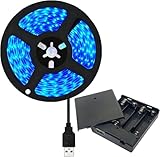 TOPXCDZ 4AA Batterie Power Led Streifen Licht SMD2835 1M 2M 3M 5M Flexible Beleuchtung Band Band Red...