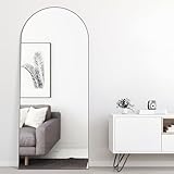 Elemango 165 x 60 cm gewölbter Bodenspiegel, Ganzkörper-Wandspiegel mit Aluminiumrahmen,...