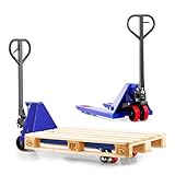 Pallit Hubwagen 2500 kg Palettenwagen 1150 mm Gabellänge Five Blau Robuster Gabelhubwagen mit PU...