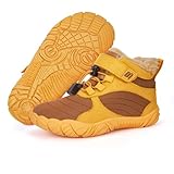BibYuga Barfußschuhe Winter Kinder Winterschuhe Mädchen Jungen, Barfussschuhe Kinder Winter mit...