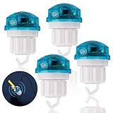 Editbar 4PCS Automatischer Bissanzeiger Angeln – LED Angel Bissanzeiger mit Ton- & Lichtalarm,...