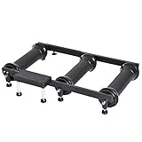 HOMCOM Roller Trainer Rollentrainer Heimtrainer Indoor-Training Schwarz L(82-130) x B49 x H16 cm